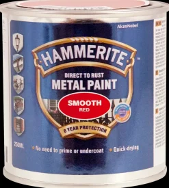 Hammerite Glat Rød - 250 ml