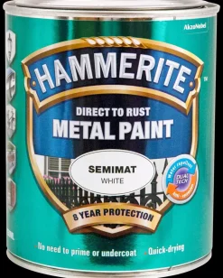 Hammerite Semimat hvid - 750 ml