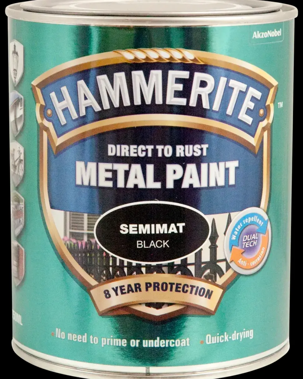 Hammerite Semimat Sort - 750 ml