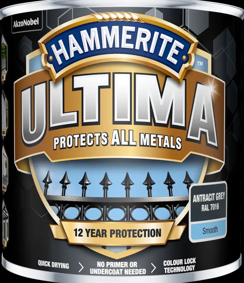 Hammerite Ultima 250 ml - GRÅ RAL 7016