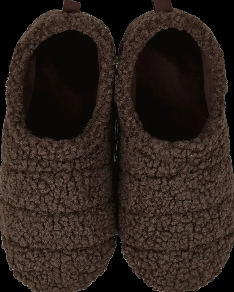 Hjemmesko teddyfleece - brun