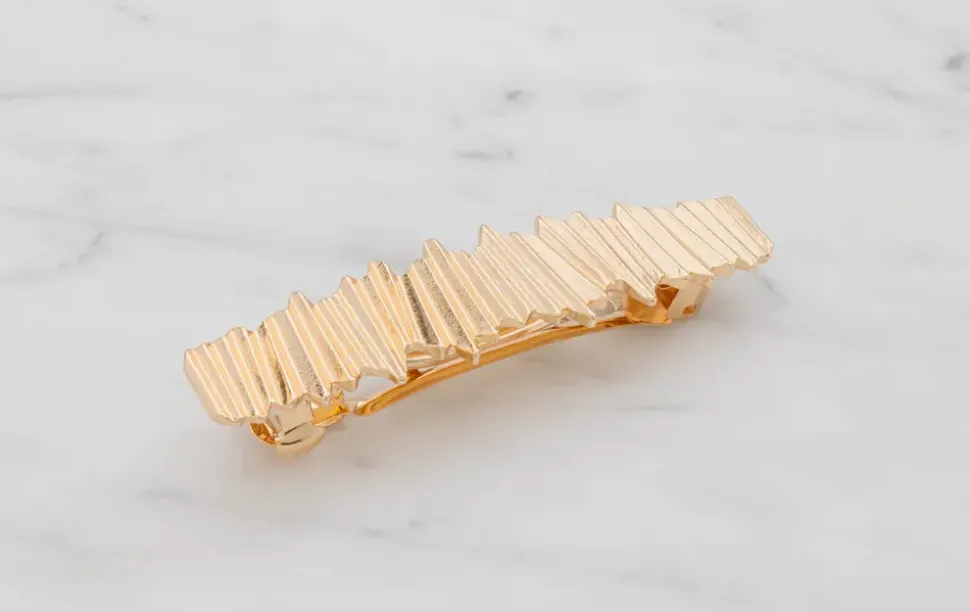 Hårspænde bred - guld