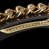 Hårspænde guld/sort 9 cm