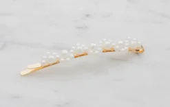 Hårspænde med perler - guld