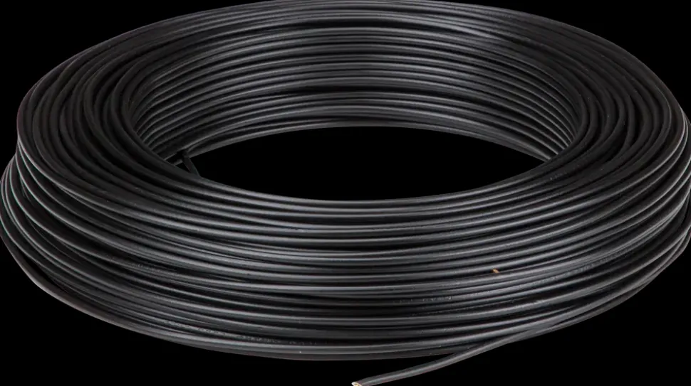 Installationskabel 1 x 1,5 mm² sort 100 m
