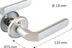 jasa Dørgreb aluminium 19 mm - Mira