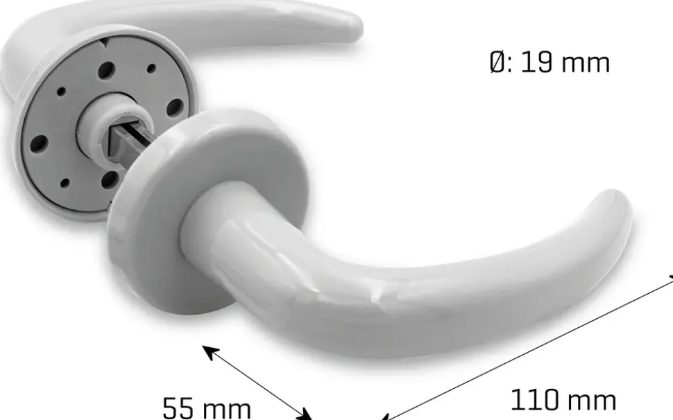 jasa Dørgreb plast 19 mm - grå