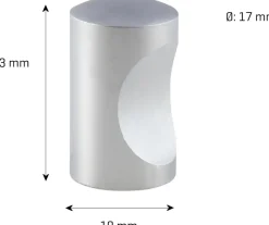jasa Møbelknop Spa Ø17 mm - matkrom