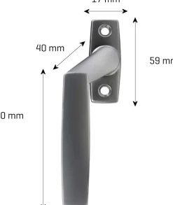 jasa Paskvilgreb 43 mm matkrom - venstre