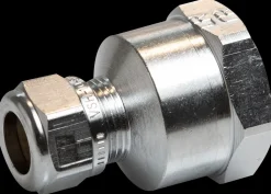 Kompressions muffe 10 mm x 1/2" 2-pak - krom