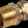 Kompressions nippel 15 mm 3/4" - messing