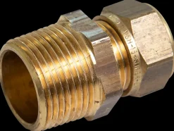 Kompressions nippel 15 mm 3/4" - messing