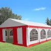 KOSAMA Partytelt PVC 6 x 8 m - rød/hvid