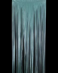 Lametta gardin 250 cm - Mat blå