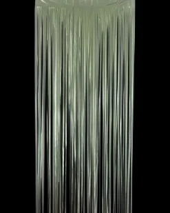 Lametta gardin 250 cm - Mat grøn
