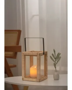 Lanterne i rattan H. 35 cm