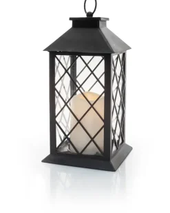 Lanterne med LED - sort