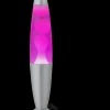 Lavalampe H. 34 cm - pink/hvid