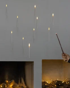 LED stearinlys med tryllestav
