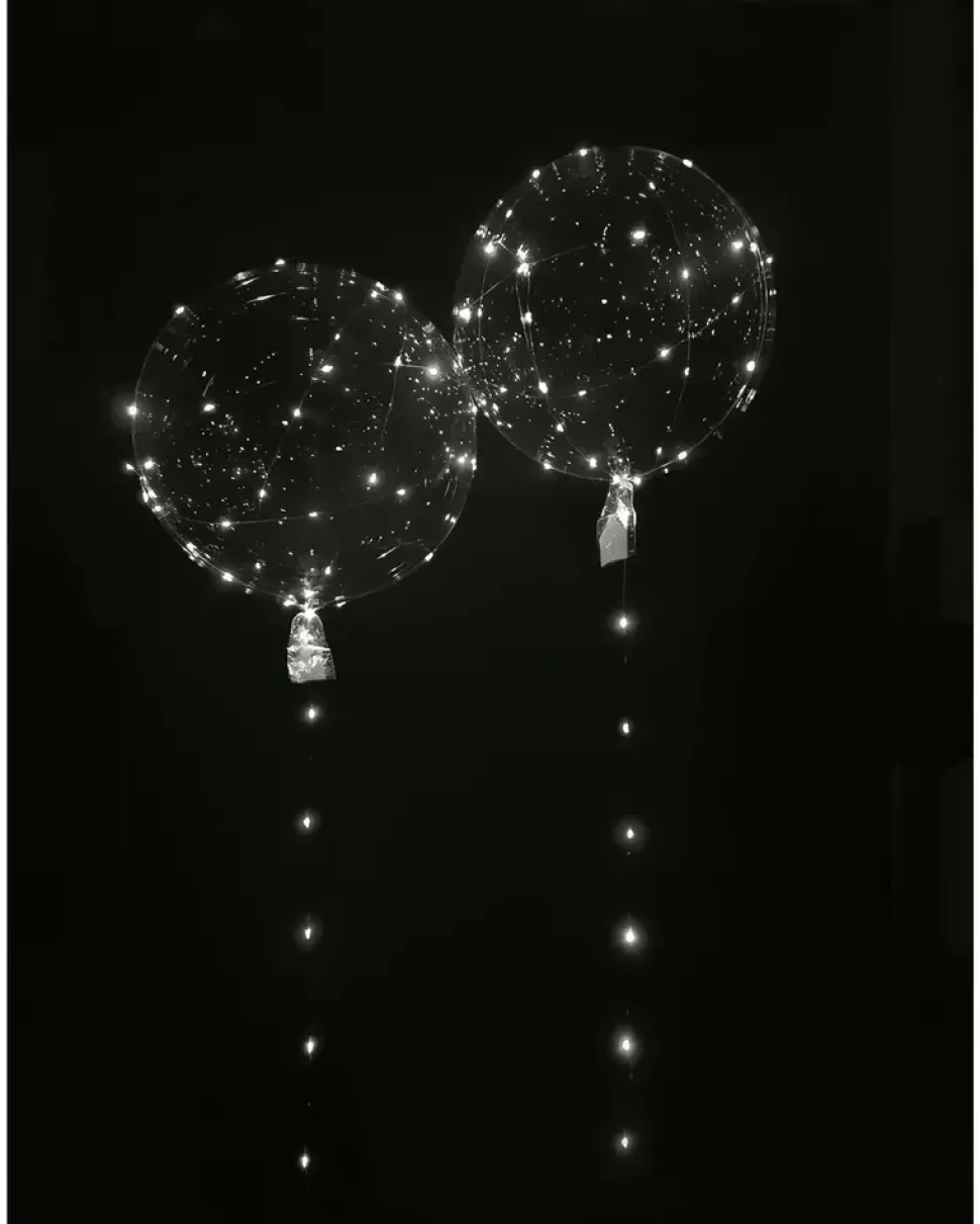 LED-ballon klar Ø50 cm 2-pak