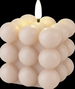 LED-bobbellys H. 7,5 cm- beige