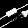 Ledning med afbryder 4 m - hvid
