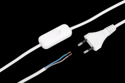 Ledning med afbryder 4 m - hvid
