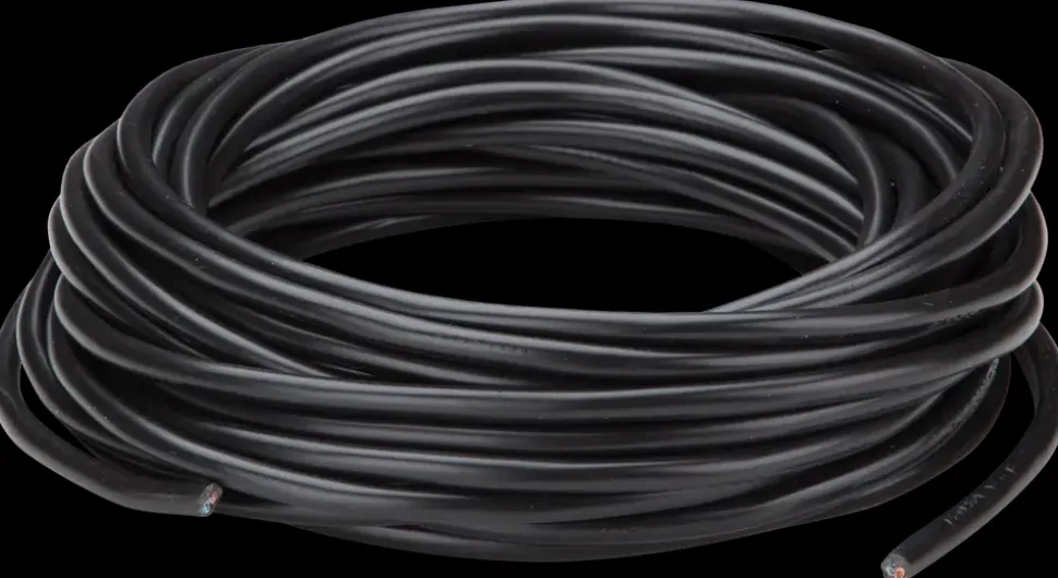 Ledning rund 2 x 0,75 mm² - sort