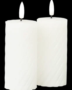 LED-vokslys snoet H. 10 cm 2-pak