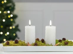 LED-vokslys snoet H. 10 cm 2-pak