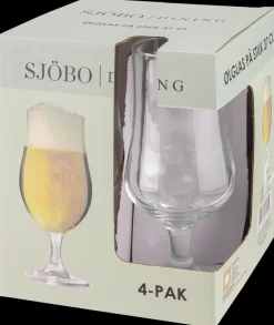 Ølglas på stilk 37 cl 4-pak