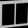 LK FUGA Design ramme SOFT 63 2x1½ modul - stål