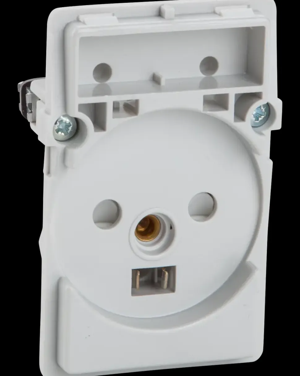 LK Stikkontakt 1½ modul med jord uden tangent