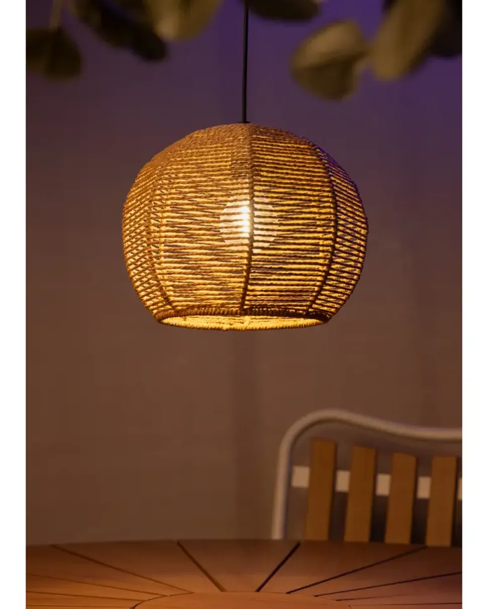 Loftslampe natur reb - Ø25 cm