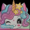 Malebog dino/enhjørning - assorteret