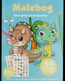 Malebog med klistermærker - assorteret