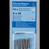 Maskinskrue A4 LH M4 x 25 mm 10-pak