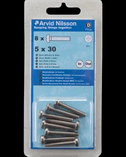 Maskinskrue A4 PH M5 x 30 mm 8-pak