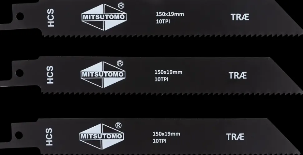 Mitsutomo Bajonetsavklinge træ 150 mm 3-pak