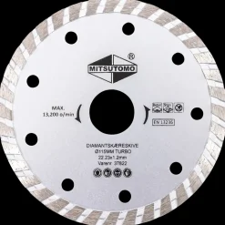 Mitsutomo Diamantskæreskive Ø115 mm - turbo