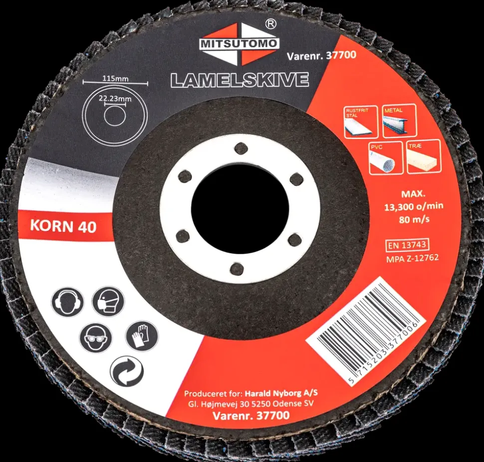 Mitsutomo Lamelskive Ø115 mm K40