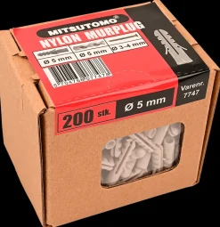 Mitsutomo Nylon murplug 5 mm 200 stk.