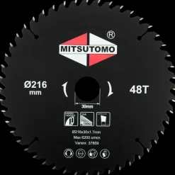 Mitsutomo Rundsavsklinge Ø216 x 30 mm 48T