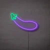 Neonskilt Aubergine H. 38 x B. 22 cm