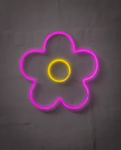 Neonskilt Blomst Ø33 cm