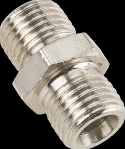 Nippel med 2 udvendige gevind 1/4"