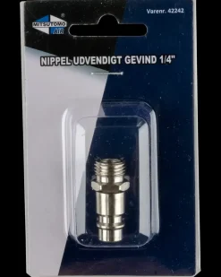 Nippel udvendigt gevind 1/4"