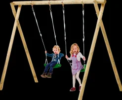 Nordic Play Active Gyngestativ i træ til 2 gynger