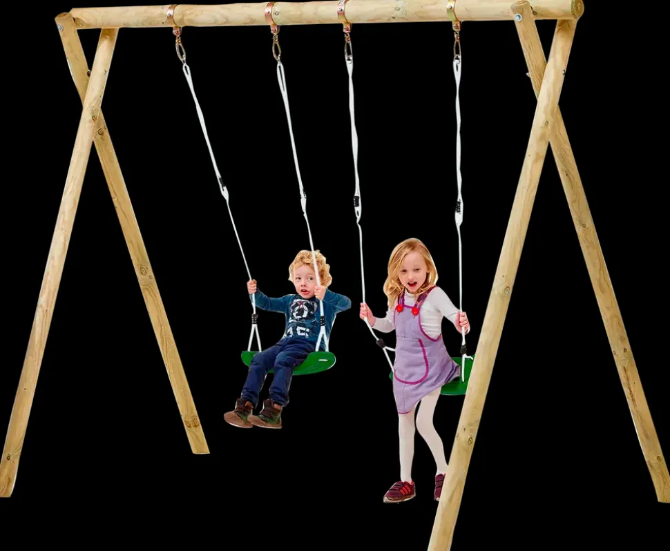 Nordic Play Active Gyngestativ i træ til 2 gynger