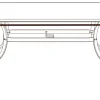 Ovalt bordovertræk 75 x 95 x 155 cm